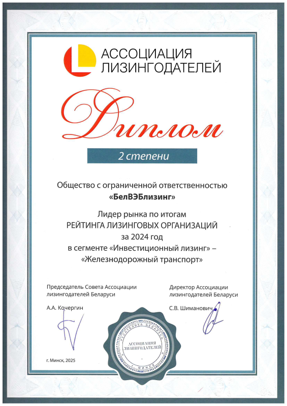 Ассоциация лизингодателей 2024